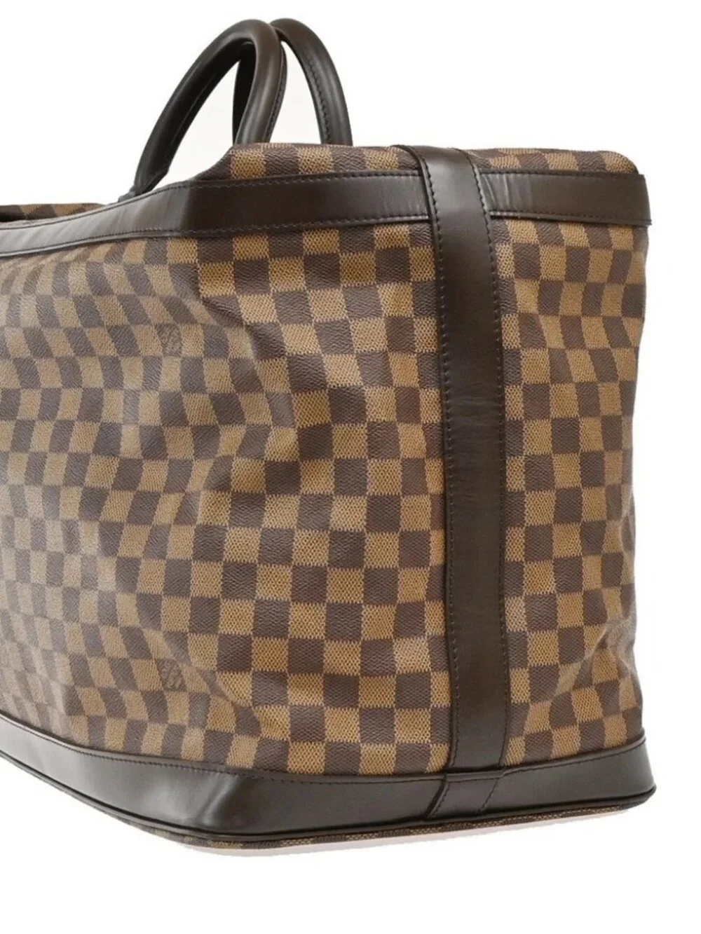 LOUIS VUITTON Grimaud Travel Hand Bag Damier Ebene Leather Brown